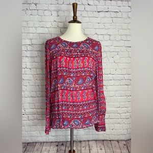 Loft Print Blouse Size L